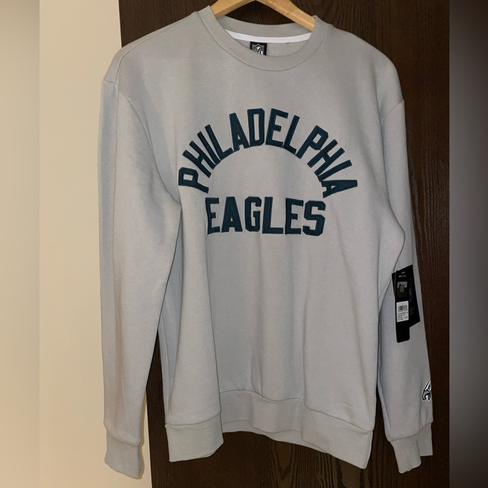 Brand New NFL Official  Phillidelphia Eagles Crewneck Sweater Letterman Logo